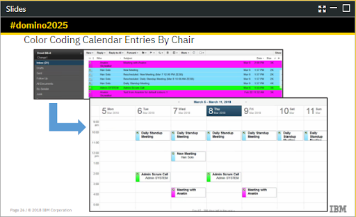 olor Coding Calendar by Chair Notes 10